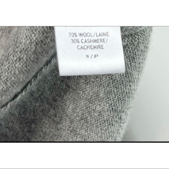 ALC Womens Sz S Heather Gray Wool Cashmere Cut Out Twisted Back Pullover Sweater - Picture 9 of 9